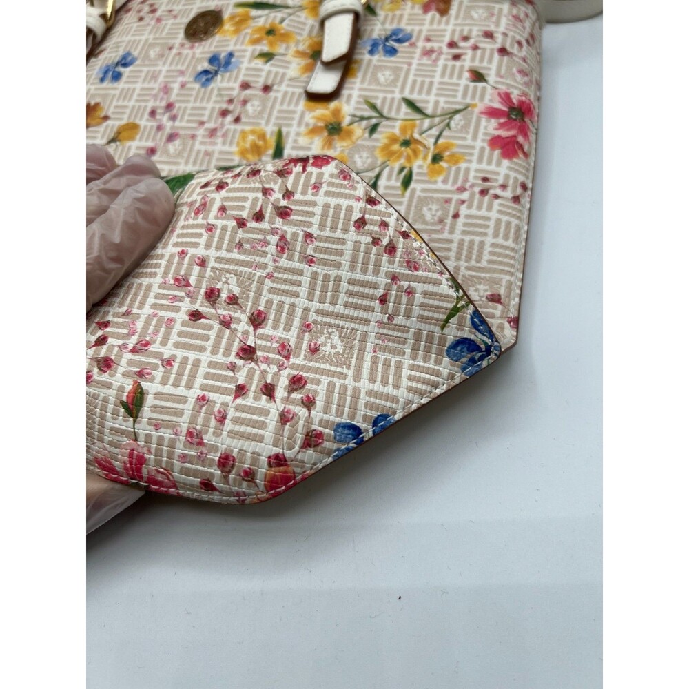 Anne Klein Floral Tote Bag White Multicolor Shoulder Purse Spring Summer - Picture 7 of 16